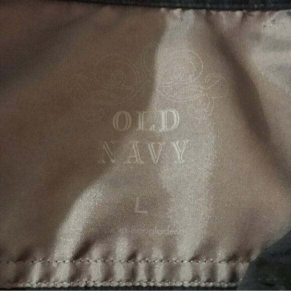 Old Navy Shirt Mens Large Gray Floral All Over Print Academia Preppy Travel Dad - Picture 11 of 14